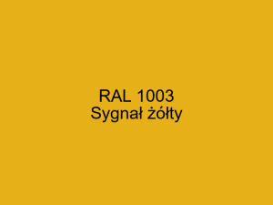 RAL 1003 - Sygnał żółty / Signal yellow (RAL Classic) | Paleta Kolorow RAL