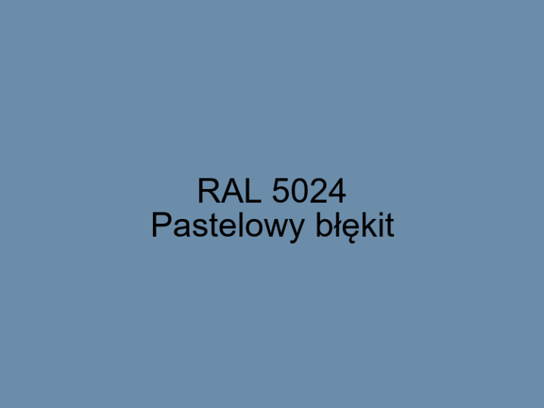 RAL 5024 - Pastelowy błękit / Pastel blue (RAL Classic) | Paleta ...